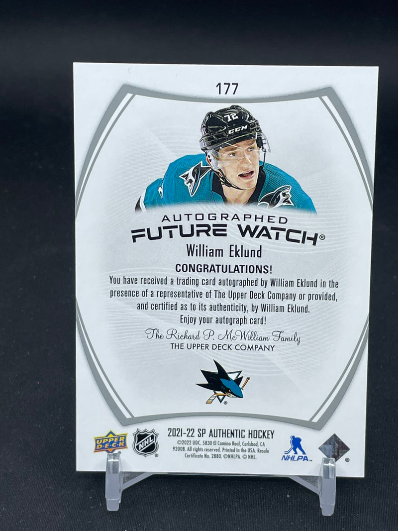 2021 UPPER DECK SP AUTHENTIC - FUTURE WATCH AUTO - W. EKLUND - #177 - #'D/999 - AUTOGRAPH - RC