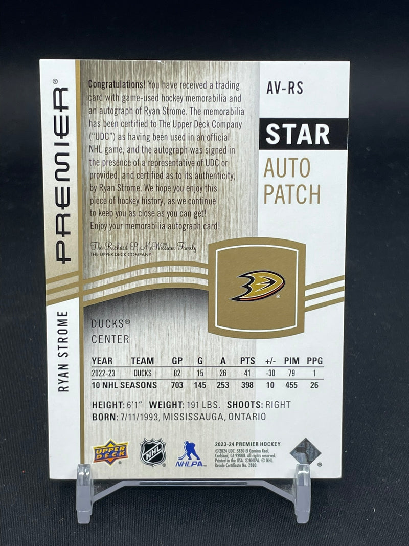2023 UPPER DECK PREMIER - GOLD - STAR AUTO PATCH - R. STROME - #AV-RS - #'D/10 - RELIC - AUTOGRAPH