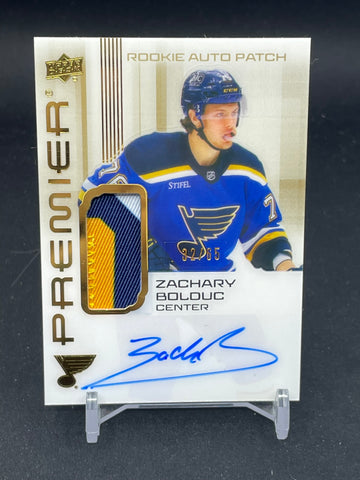 2024 UPPER DECK PREMIER - GOLD - ROOKIE AUTO PATCH - Z. BOLDUC - #AR-ZGB - #'D/65 - RELIC - AUTOGRAPH - RC