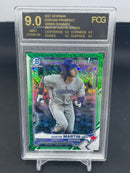 2021 TOPPS BOWMAN - CHROME PROSPECT - GREEN SHIMMER - A. MARTIN - #BCP-87 - #'D/99 - FCG 9