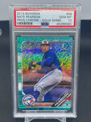 2019 TOPPS BOWMAN - CHROME PROSPECT - AQUA SHIMMER - N. PEARSON - #99 - #'D/125 - PSA 10