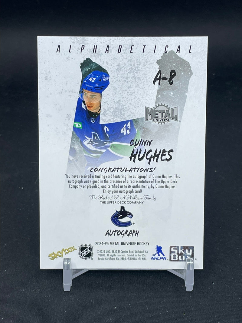 2024 UPPER DECK METAL UNIVERSE SKYBOX - ALPHABETICAL - Q. HUGHES -