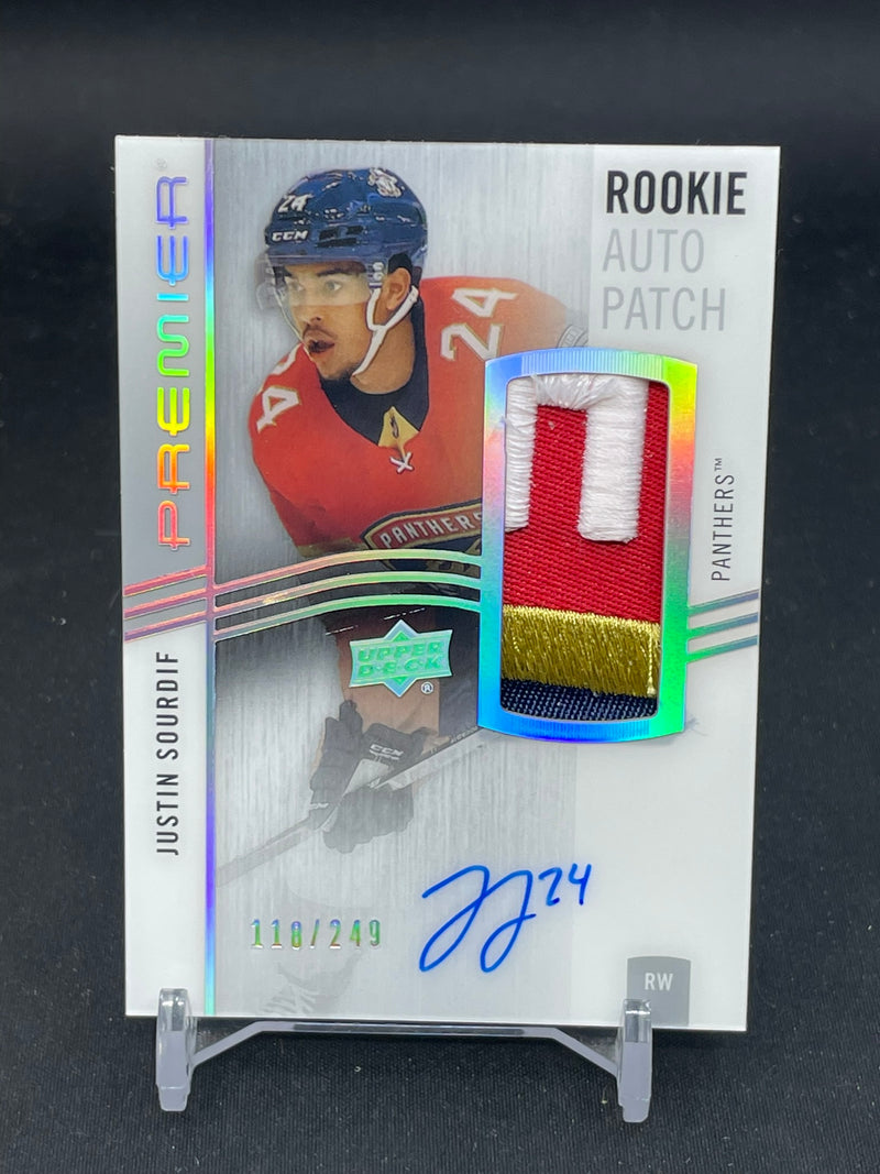 2023 UPPER DECK PREMIER - ROOKIE AUTO PATCH - J. SOURDIF - #AR-JS - #'D/249 - RELIC - AUTOGRAPH - RC