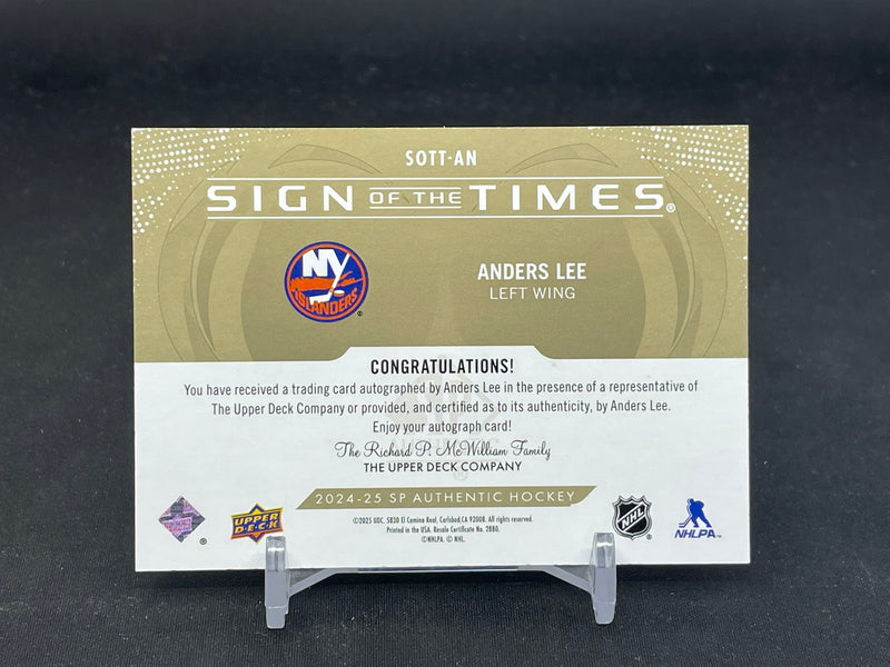 2024 UPPER DECK SP AUTHENTIC - SIGN OF THE TIMES - A. LEE - #SOTT-AN - #'D/49 - AUTOGRAPH