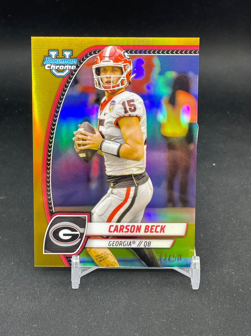 2024 TOPPS CHROME BOWMAN UNIVERSITY - GOLD REFRACTOR - C. BECK - #2 - #'D/50