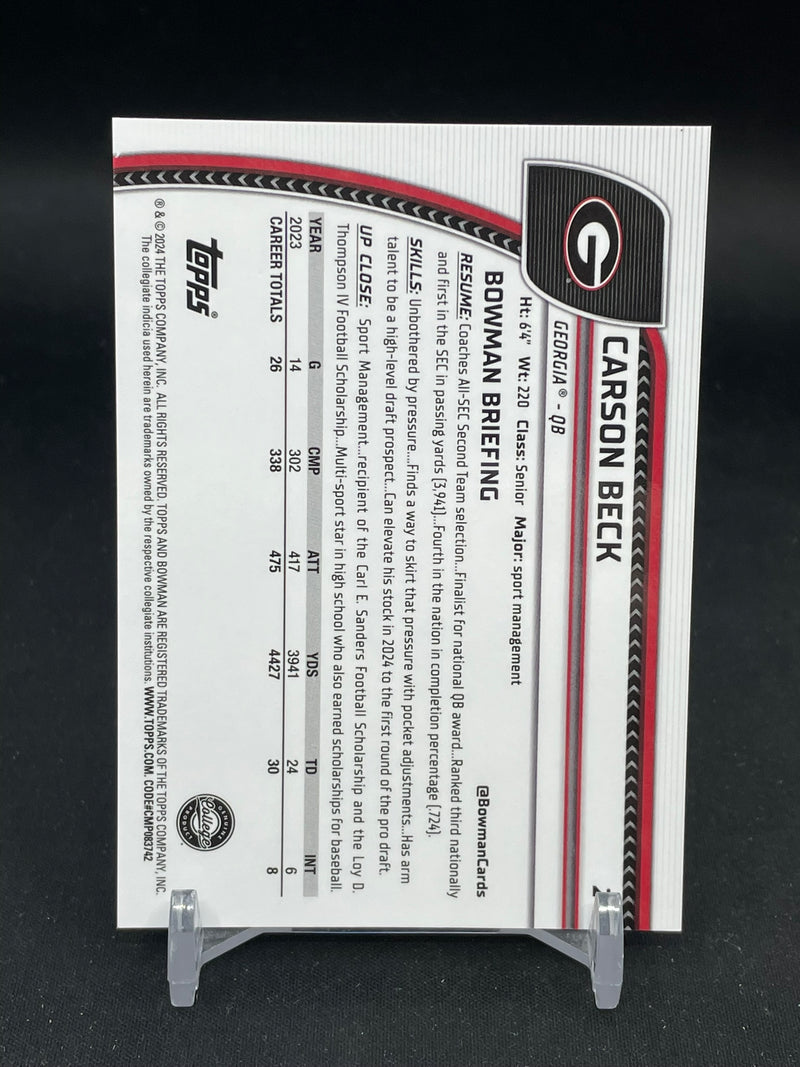 2024 TOPPS CHROME BOWMAN UNIVERSITY - GOLD REFRACTOR - C. BECK - #2 - #'D/50