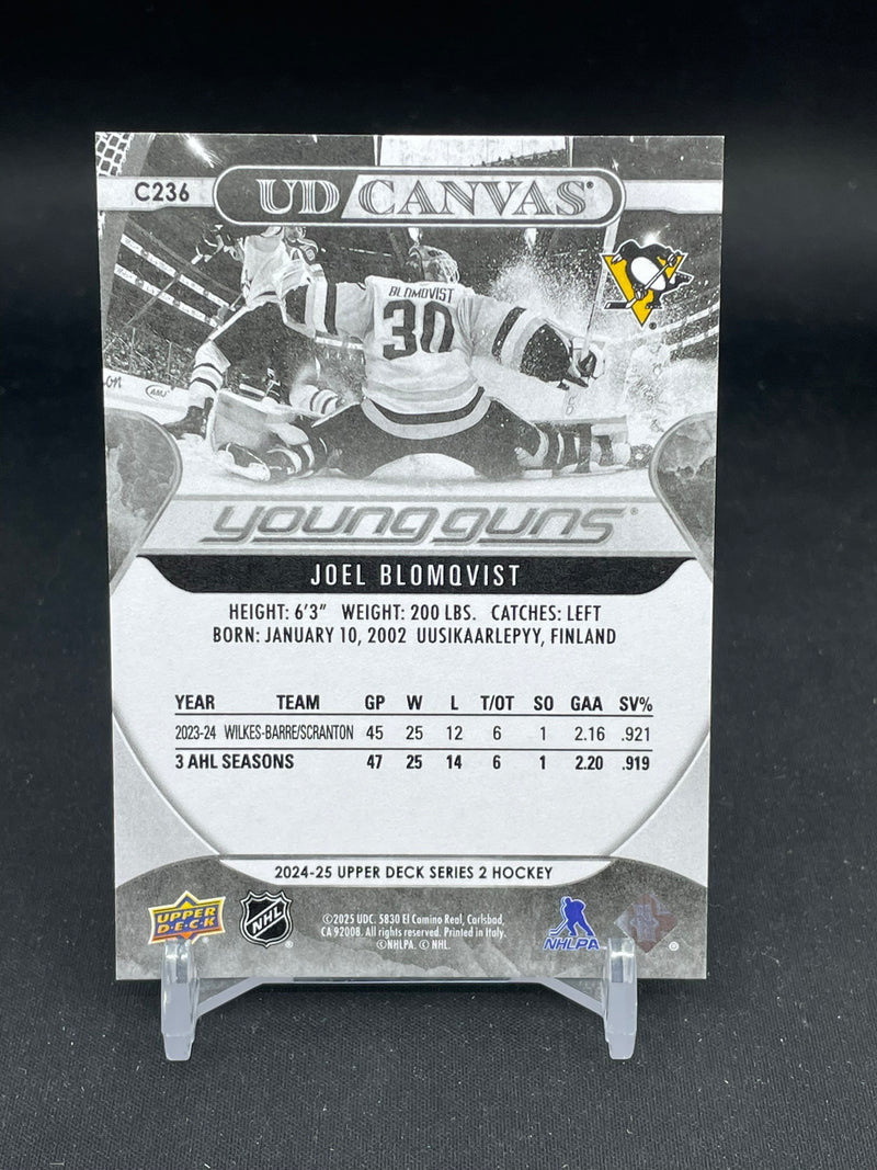 2024 UPPER DECK SERIES TWO - B/W - UD CANVAS - YOUNG GUNS - J. BLOMQVIST -