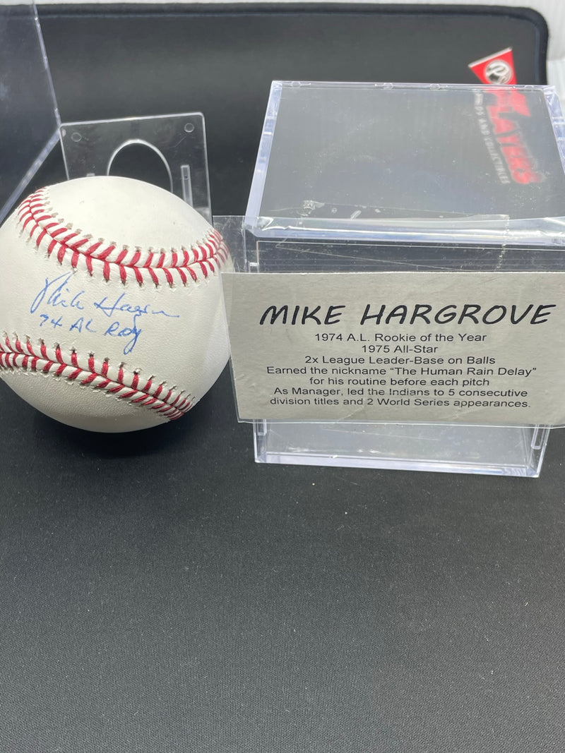 MLB - OFFICIAL BASEBALL - MIKE HARGROVE AUTOGRAPH - TRISTAR AUTHENTICATED