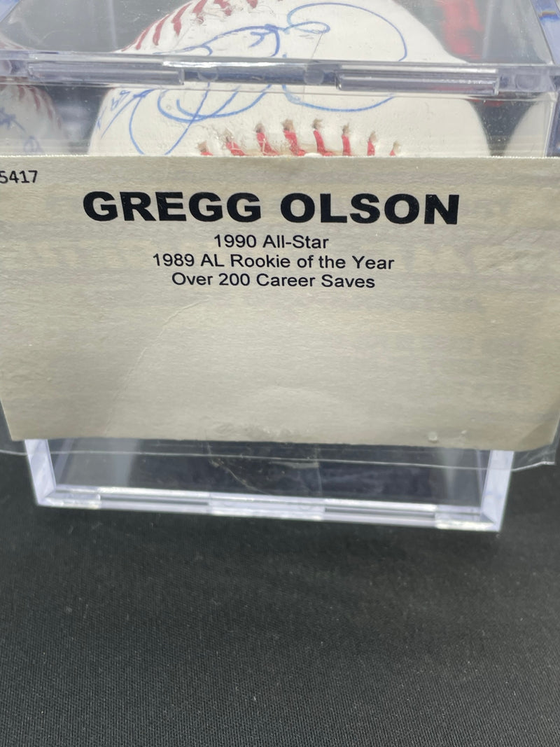 MLB - OFFICIAL BASEBALL - GREGG OLSON AUTOGRAPHED - TRISTAR AUTHENTICATED