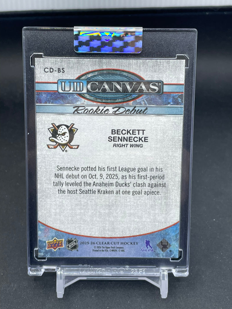 2025 UPPER DECK CLEAR CUT - UD CANVAS - ROOKIE DEBUT - B. SENNECKE -