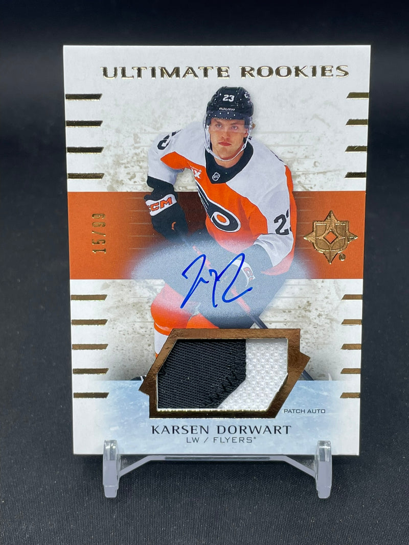 2025 UPPER DECK ULTIMATE - ULTIMATE ROOKIES - K. DORWART - #108 - #'D/99 - RELIC - AUTOGRAPH - RC