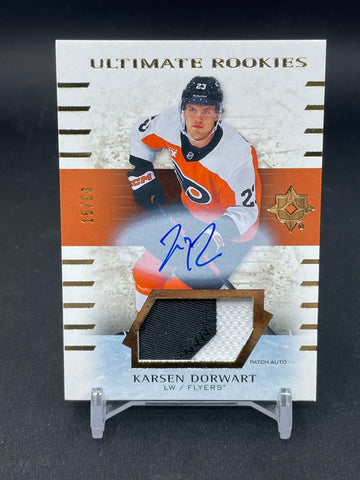 2025 UPPER DECK ULTIMATE - ULTIMATE ROOKIES - K. DORWART - #108 - #'D/99 - RELIC - AUTOGRAPH - RC