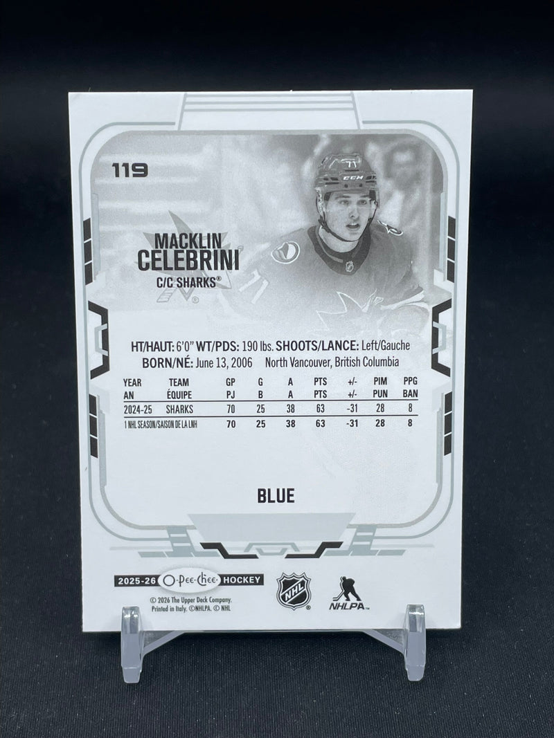 2025 UPPER DECK O-PEE-CHEE - BLUE - M. CELEBRINI -