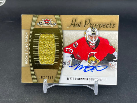 2015 FLEER SHOWCASE - HOT PROSPECTS - M. O'CONNOR - #143 - #'D499 - RELIC - AUTOGRAPH - RC