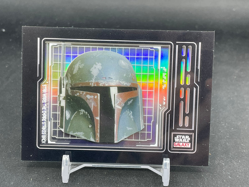 2024 TOPPS STAR WARS CHROME GALAXY - ARMOR SHADOWBOX - BOBA FETT HELMET -