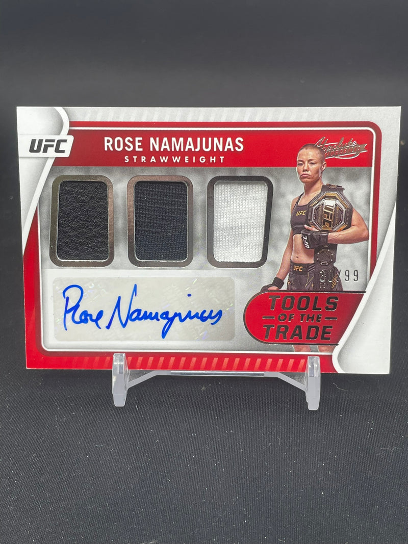 2022 PANINI IMMACULATE - TOOLS OF THE TRADE - R. NAMAJUNAS - #TT-RNM - #'D/99 - TRIPLE RELIC - AUTOGRAPH