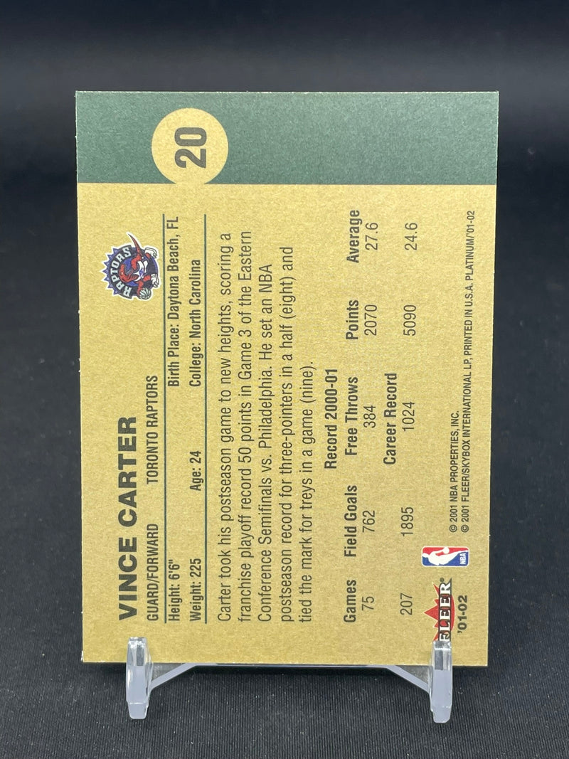 2001 FLEER PLATINUM - V. CARTER -