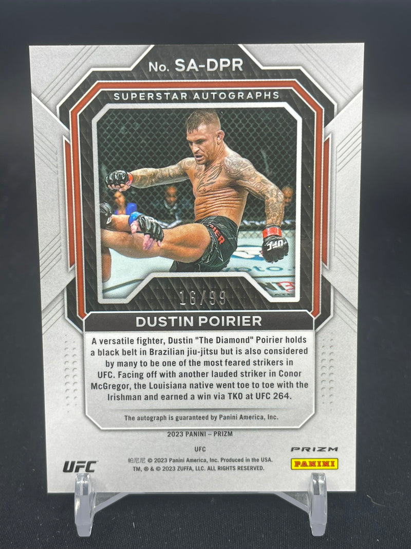 2023 PANINI PRIZM - RED PRIZM - D. POIRIER - #SA-DPR - #'D/99 - AUTOGRAPH