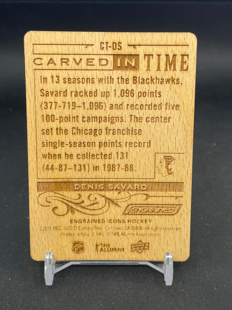2024 UPPER DECK ENGRAINED ICONS - CARVED IN TIME - D. SAVARD -