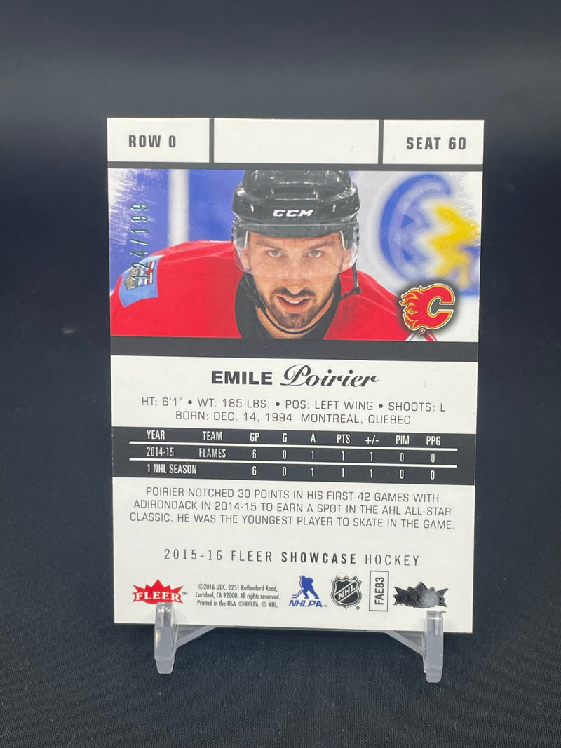 2015 FLEER SHOWCASE - BLUE ICE ROOKIES - E. POIRIER - #60 - #'D/199