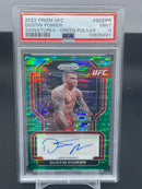 2022 PANINI PRIZM - GREEN PLSAR - D. POIRIER - #SGDPR - #'D/25 - AUTOGRAPH - PSA 9