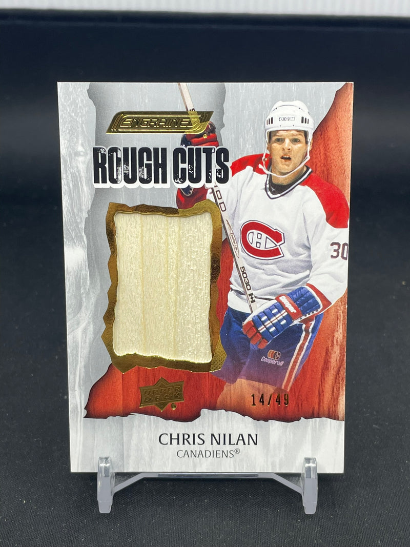 2024 UPPER DECK ENGRAINED ICONS - ROUGH CUTS - C. NILAN - #RC-CN - #'D/49 - RELIC