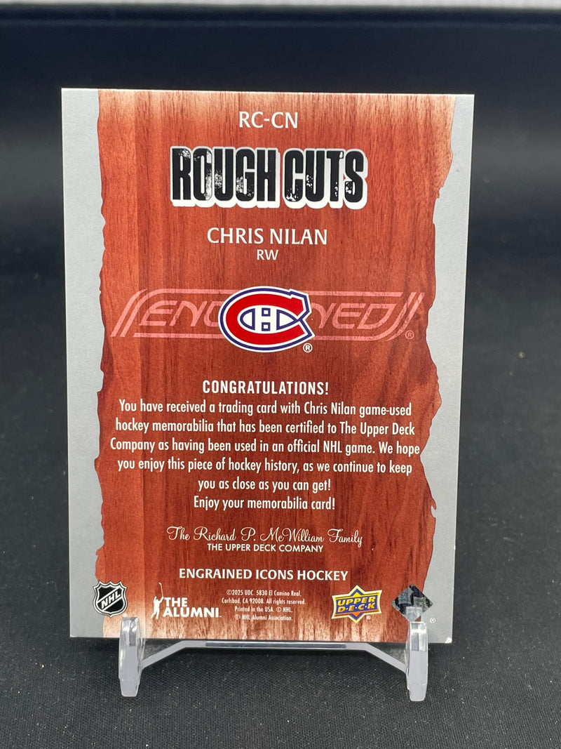 2024 UPPER DECK ENGRAINED ICONS - ROUGH CUTS - C. NILAN - #RC-CN - #'D/49 - RELIC