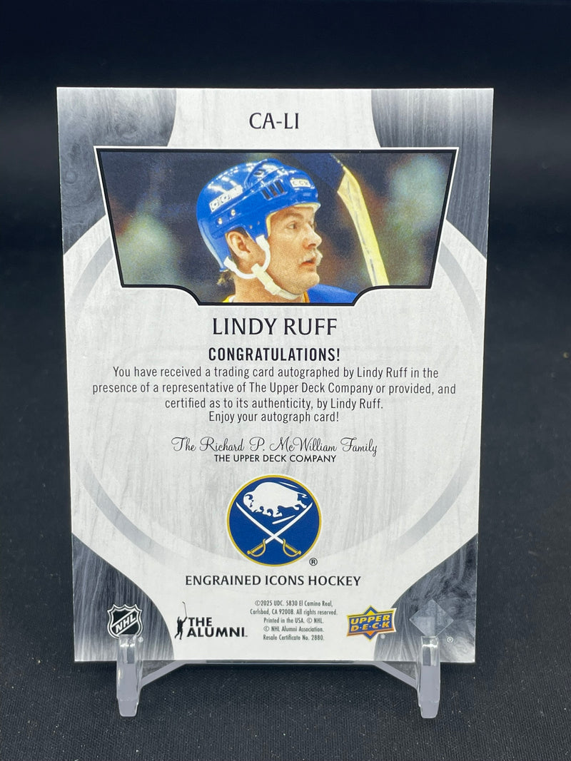 2024 UPPER DECK ENGRAINED ICONS - EBONY - L. RUFF - #CA-LI - #'D/49 - AUTOGRAPH