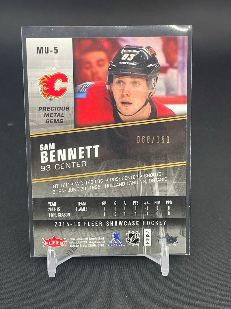 2015 FLEER SHOWCASE - RED PRECIOUS METAL GEMS - S. BENNETT - #MU-5 - #'D/150