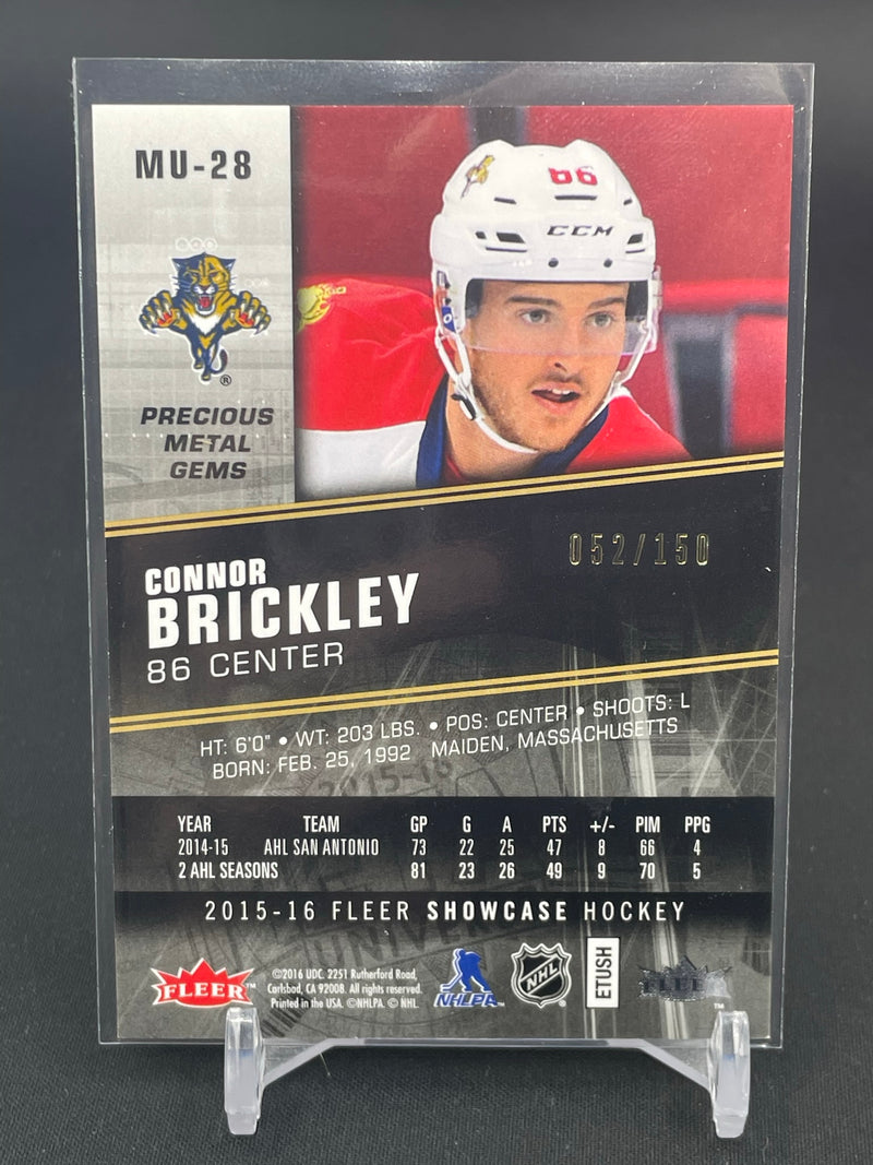 2015 FLEER SHOWCASE - RED PRECIOUS METAL GEMS - C. BRICKLEY - #MU-28 - #'D/150
