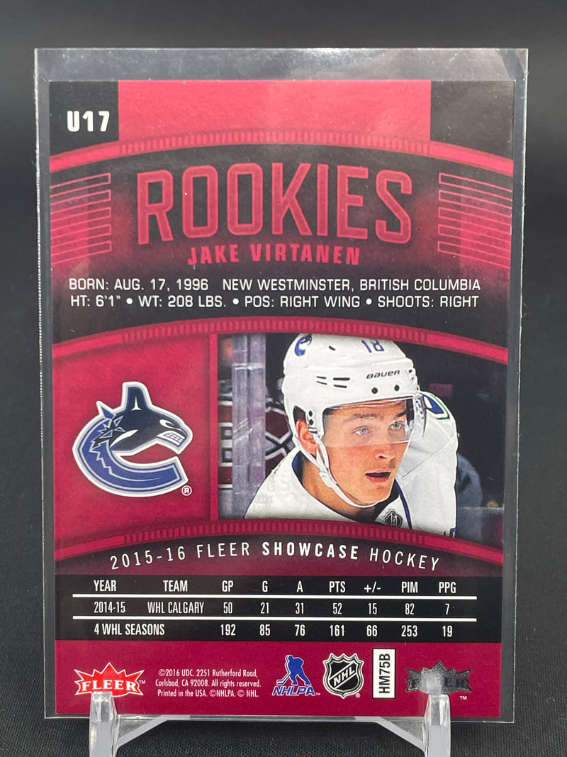 2015 FLEER SHOWCASE - PLATINUM MEDALLION - ROOKIES - J. VIRTANEN - #U17 - #'D/99