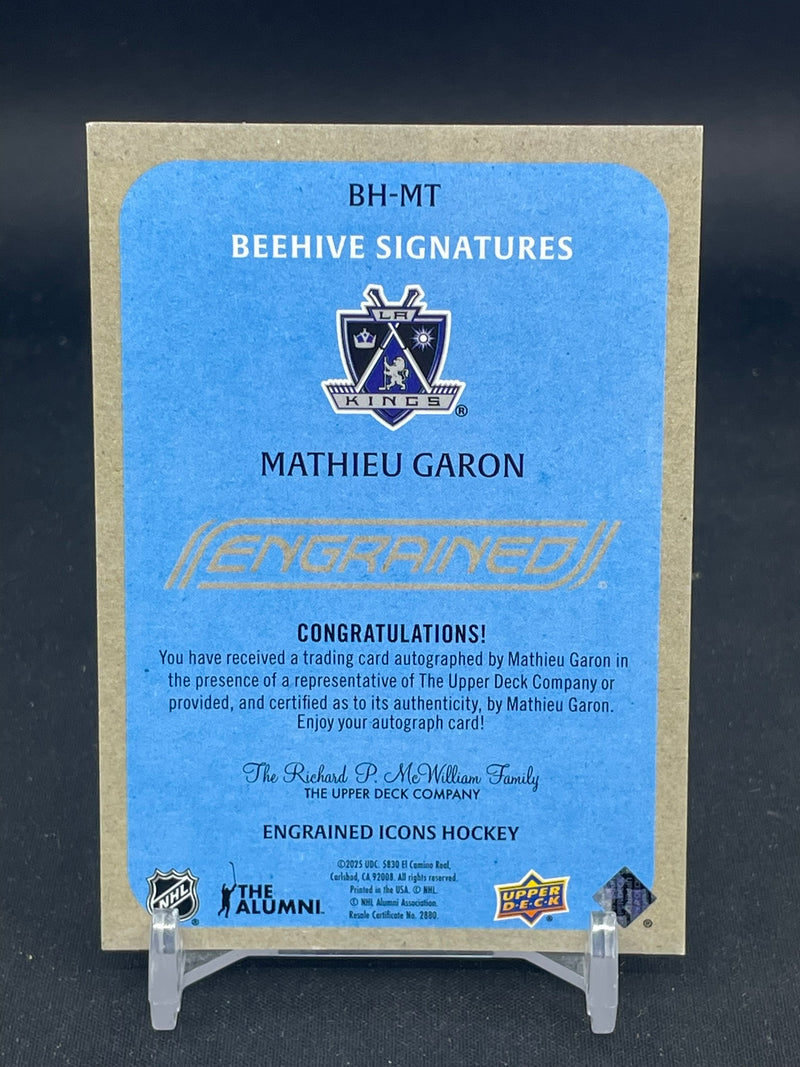 2024 UPPER DECK ENGRAINED ICONS - BEEHIVE SIGNATURES - M. GARON -