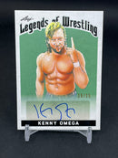 2018 LEAF - LEGENDS OF WRESTLING - GREEN - KENNY OMEGA - #LW-KO2 - #'D/15 - AUTOGRAPH