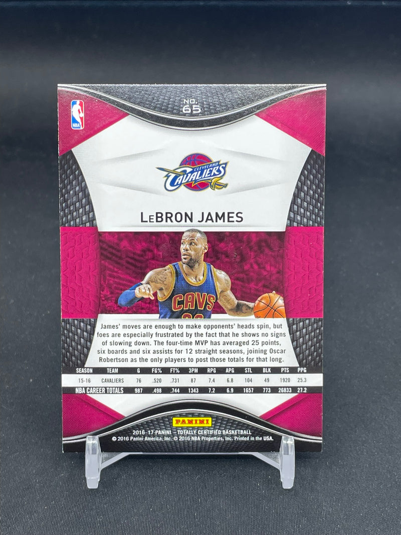 2016 PANINI TOTALLY CERTIFIED - L. JAMES -