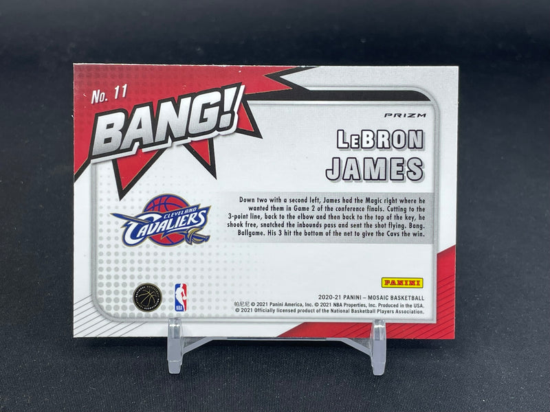 2020 PANINI MOSAIC - SILVER MOSAIC - BANG! - L. JAMES -