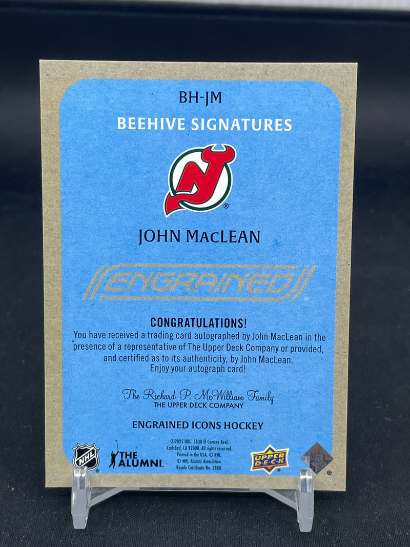 2024 UPPER DECK ENGRAINED ICONS - BEEHIVE SIGNATURES - J. MACLEAN -