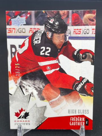 2015 UPPER DECK TEAM CANADA JUNIORS - HIGH GLOSS - F. GAUTHIER - #85 - #'D/25