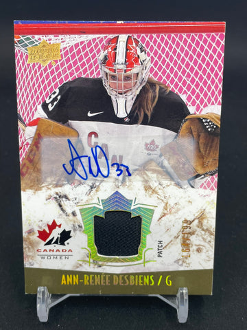 2015 UPPER DECK TEAM CANADA JUNIORS - GOLD - A. DESBIENS - #146 - #'D/199 - RELIC - AUTOGRAPH