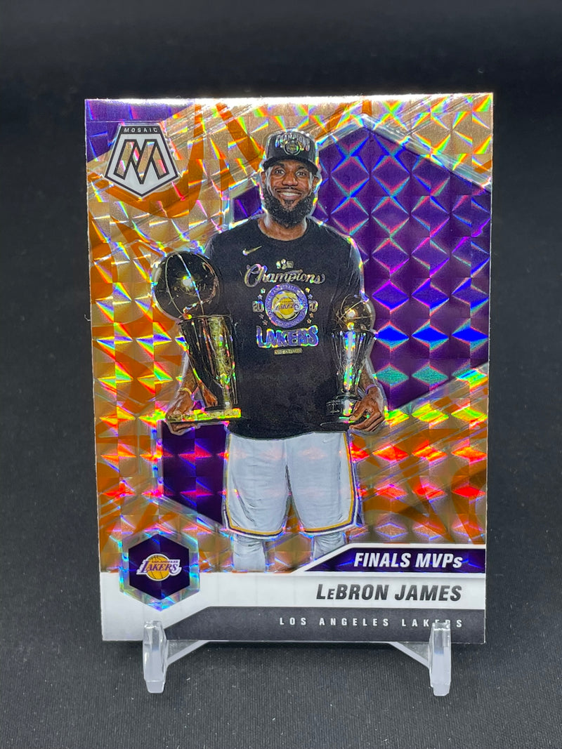 2020 PANINI MOSAIC - ORANGE REACTIVE - FINALS MVPS - L. JAMES -