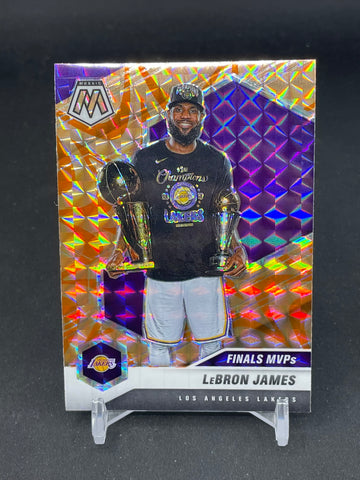 2020 PANINI MOSAIC - ORANGE REACTIVE - FINALS MVPS - L. JAMES - #297