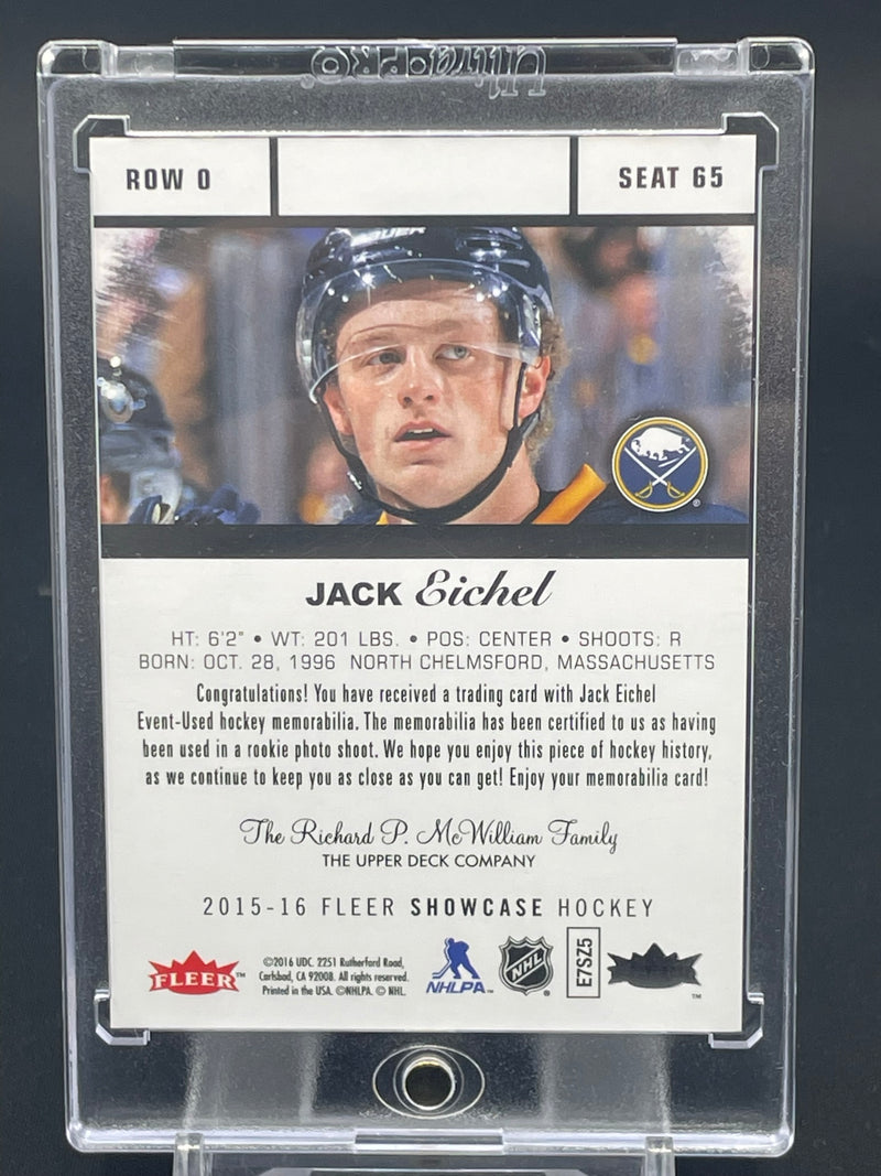 2015 FLEER SHOWCASE - FLAIR SHOWCASE ROOKIES MATERIALS - J. EICHEL -