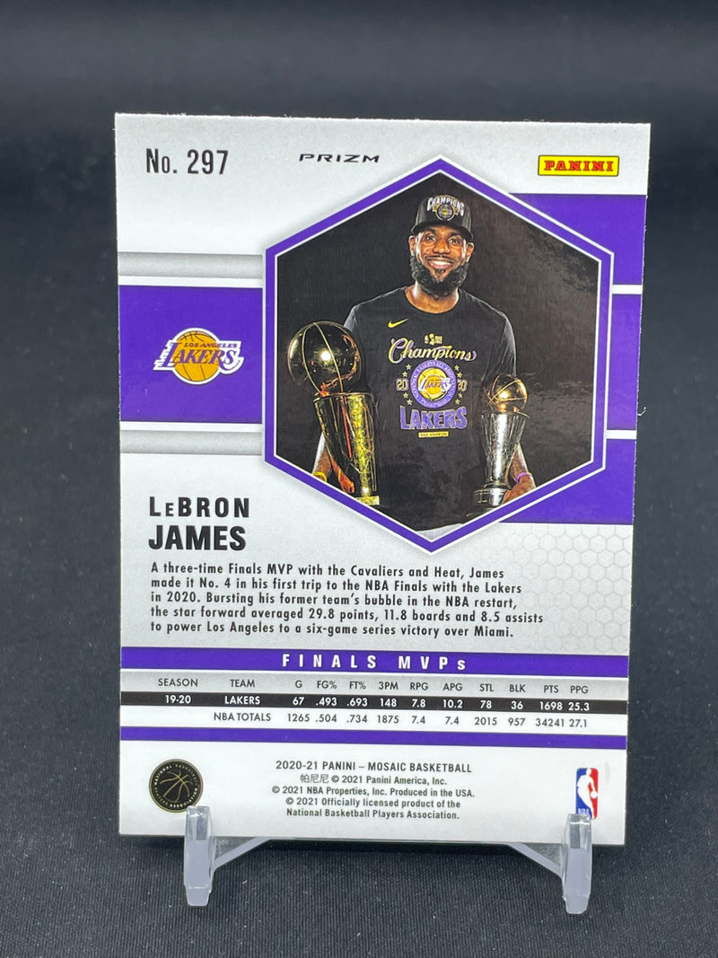 2020 PANINI MOSAIC - ORANGE REACTIVE - FINALS MVPS - L. JAMES -
