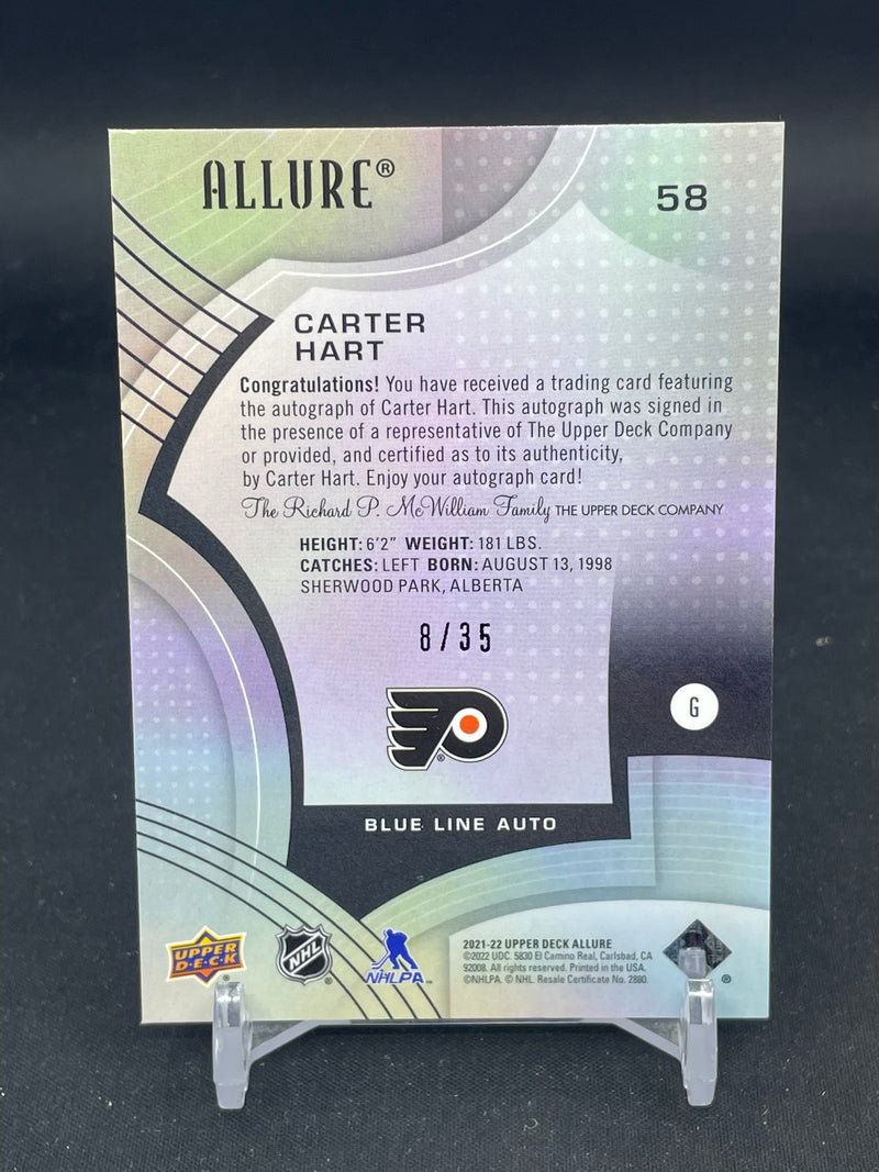 2021 UPPER DECK ALLURE - BLUE LINE AUTO - C. HART - #58 - #'D/35 - AUTOGRAPH
