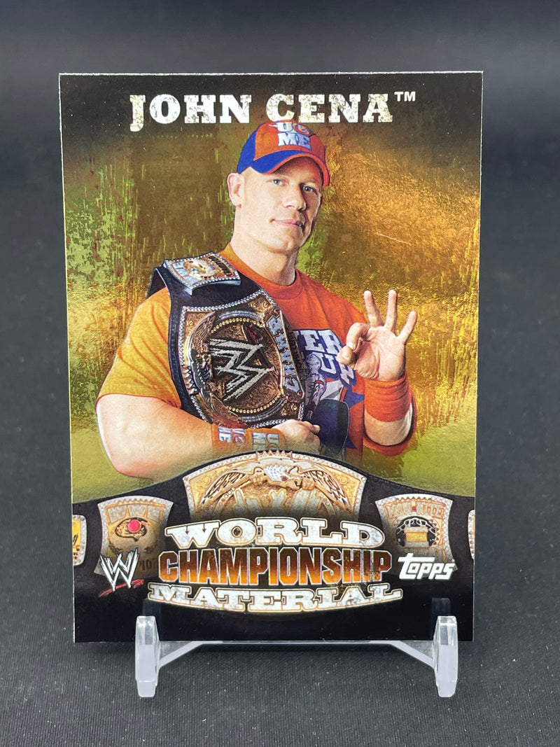 2010 TOPPS WWE - PUZZLE BACK - WORLD CHAMPIONSHIP MATERIAL - JOHN CENA -