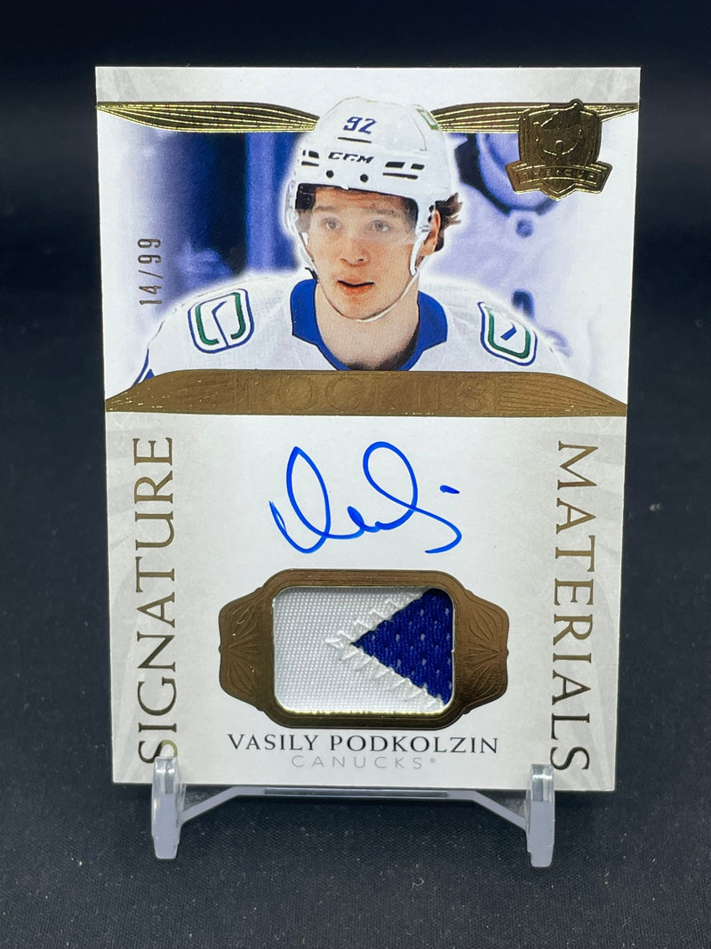 2021 UPPER DECK THE CUP - SIGNATURE MATERIALS ROOKIES - V. PODKOLZIN - #SP-VP - #'D/99 - RELIC - AUTOGRAPH - RC