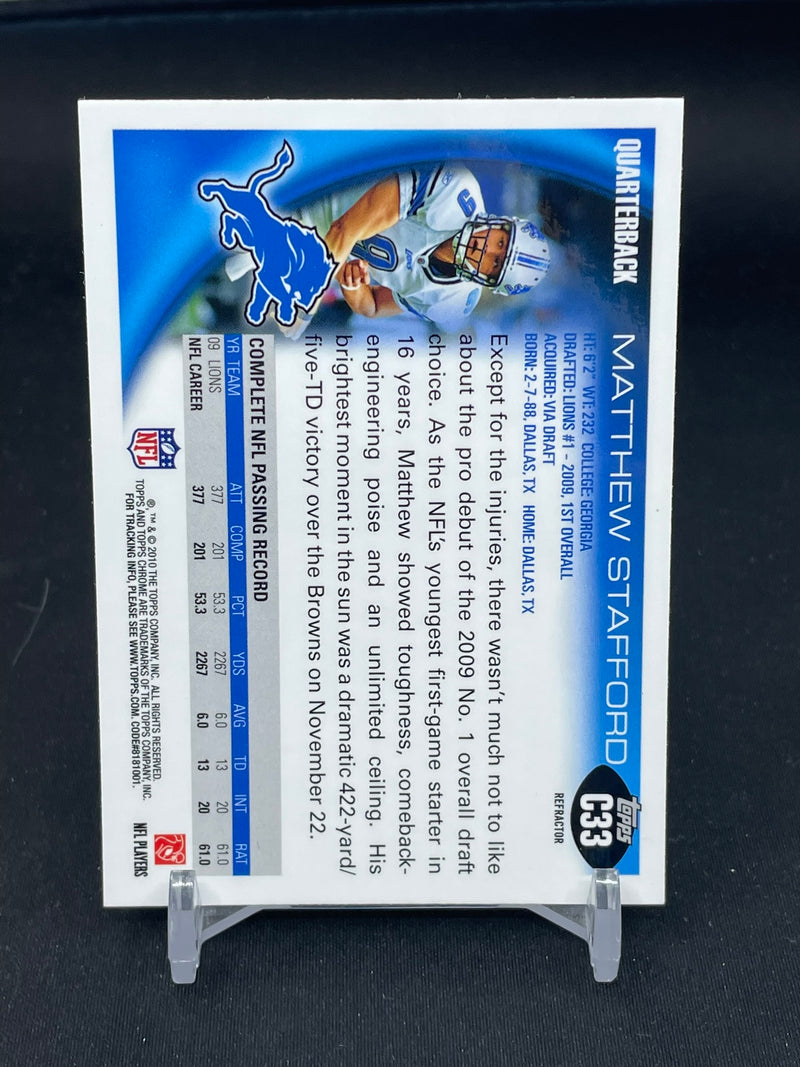 2010 TOPPS CHROME - XFRACTOR - M. STAFFORD -