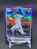 2022 TOPPS CHROME - PURPLE REFRACTOR - ROOKIE DEBUT - J. RODRIGUEZ -