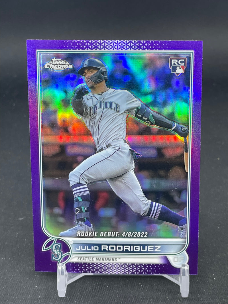 2022 TOPPS CHROME - PURPLE REFRACTOR - ROOKIE DEBUT - J. RODRIGUEZ -