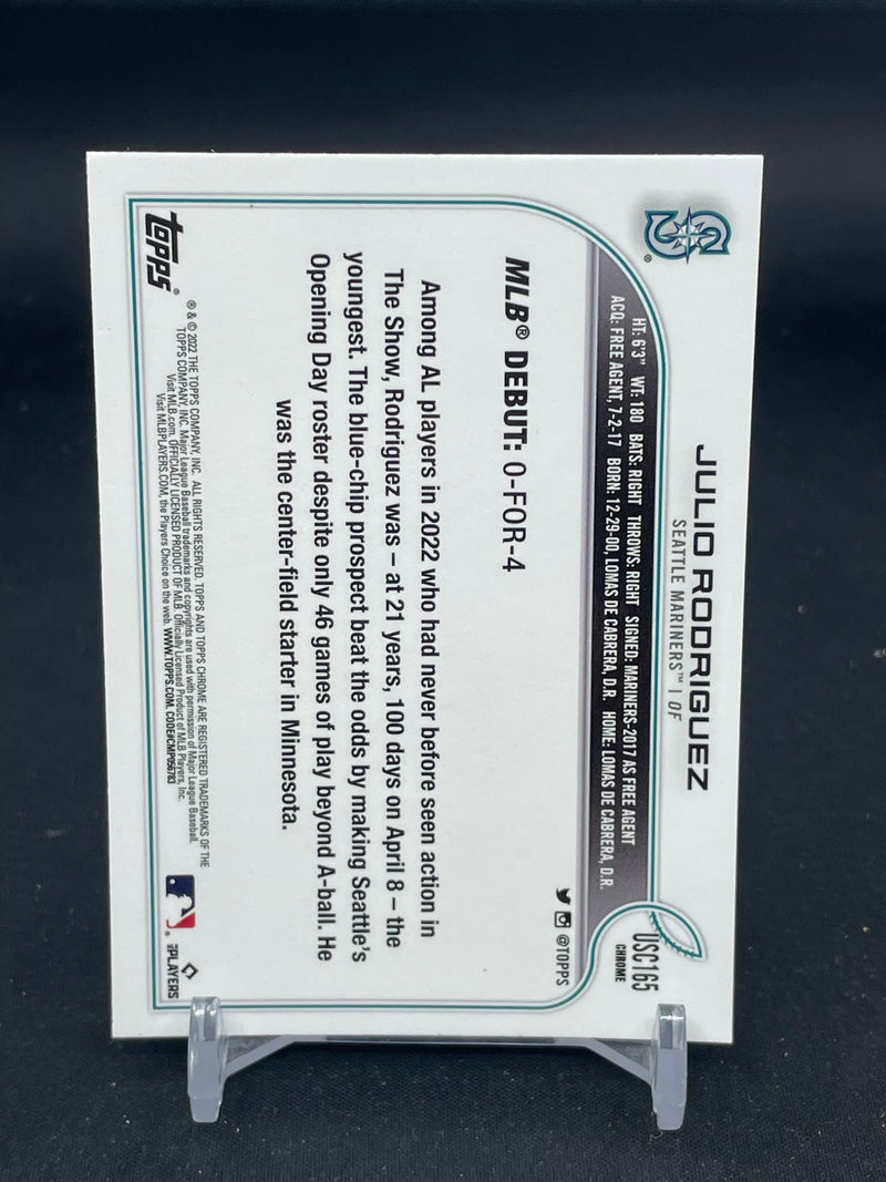 2022 TOPPS CHROME - PURPLE REFRACTOR - ROOKIE DEBUT - J. RODRIGUEZ -