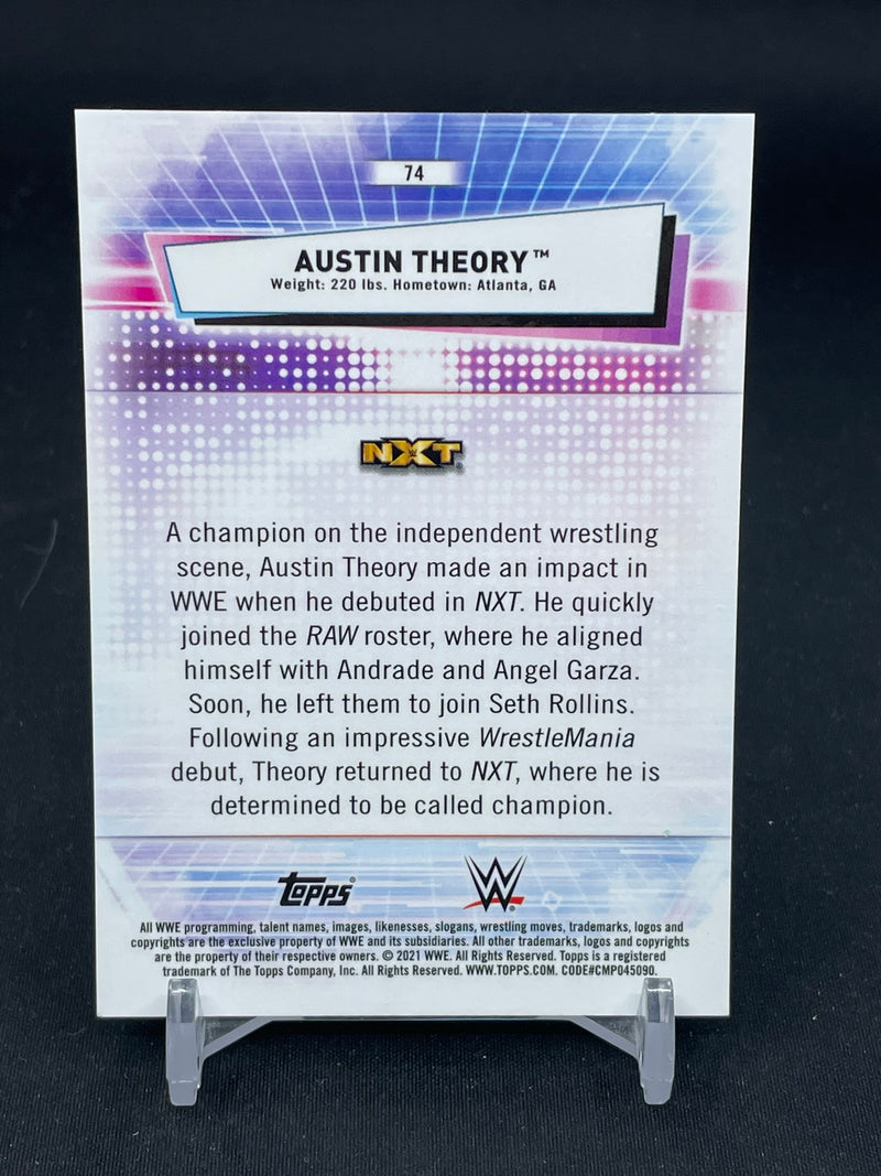 2021 TOPPS CHROME - GREEN REFRACTOR - AUSTIN THEORY - #74 - #'D/99